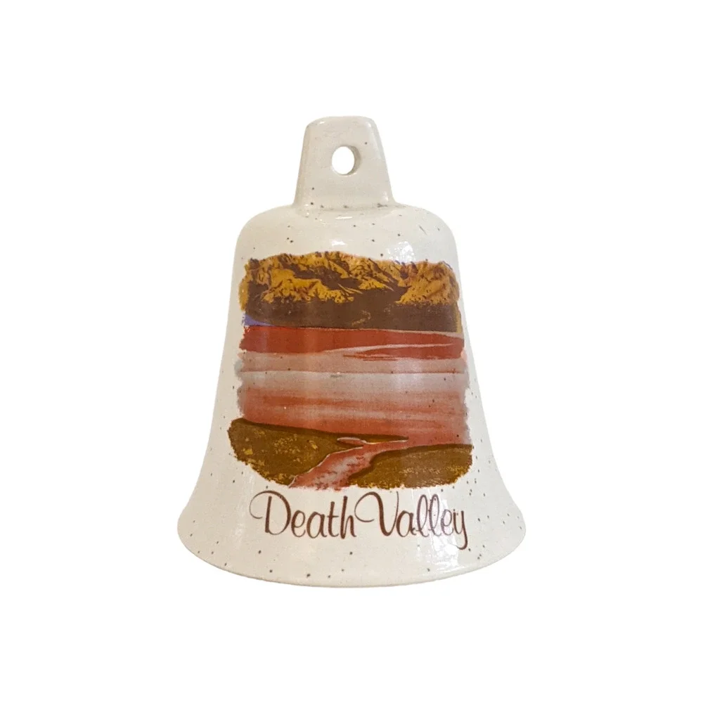 Vintage Death Valley National Park Souvenir Ceramic‎ Bell Speckled Glaze DVNP CA